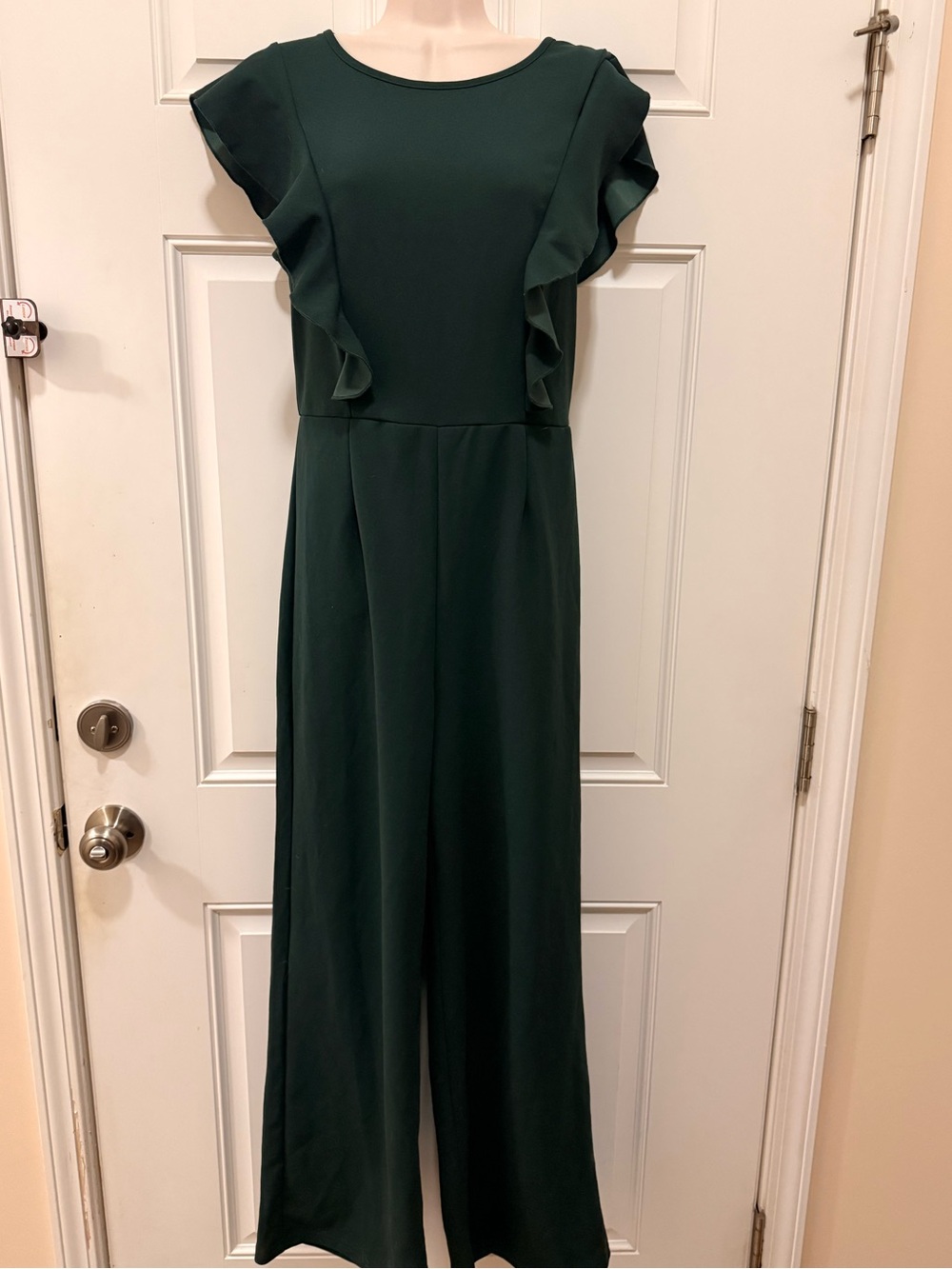 SHEIN Tall Ruffle Jumpsuit - Hunter Green, M Tall